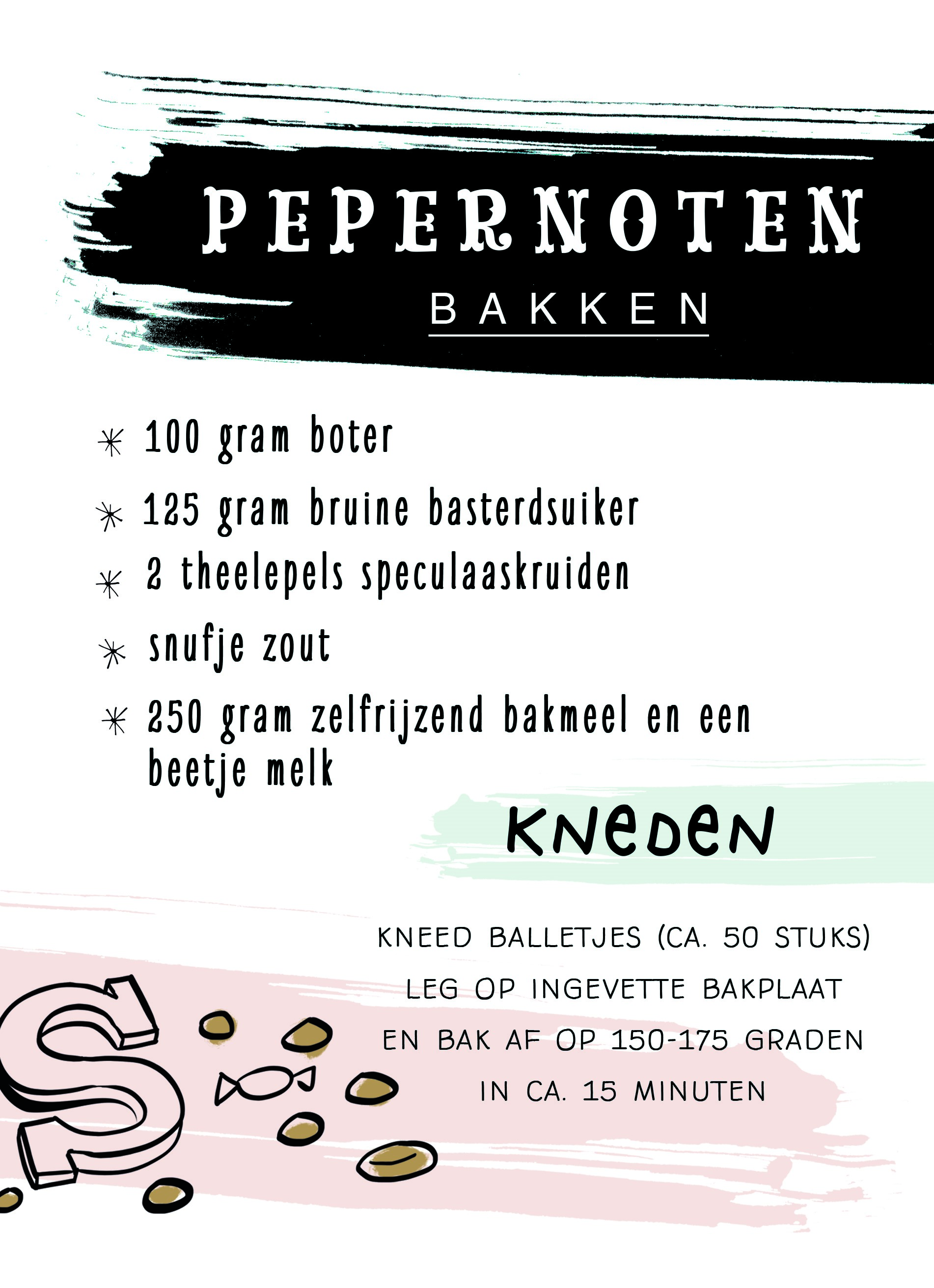 Sinterklaas Kaart Recept Pepernoten Bakken Gram Boter Hallmark