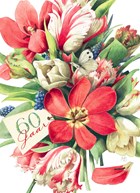 zestig jaar met bloemen