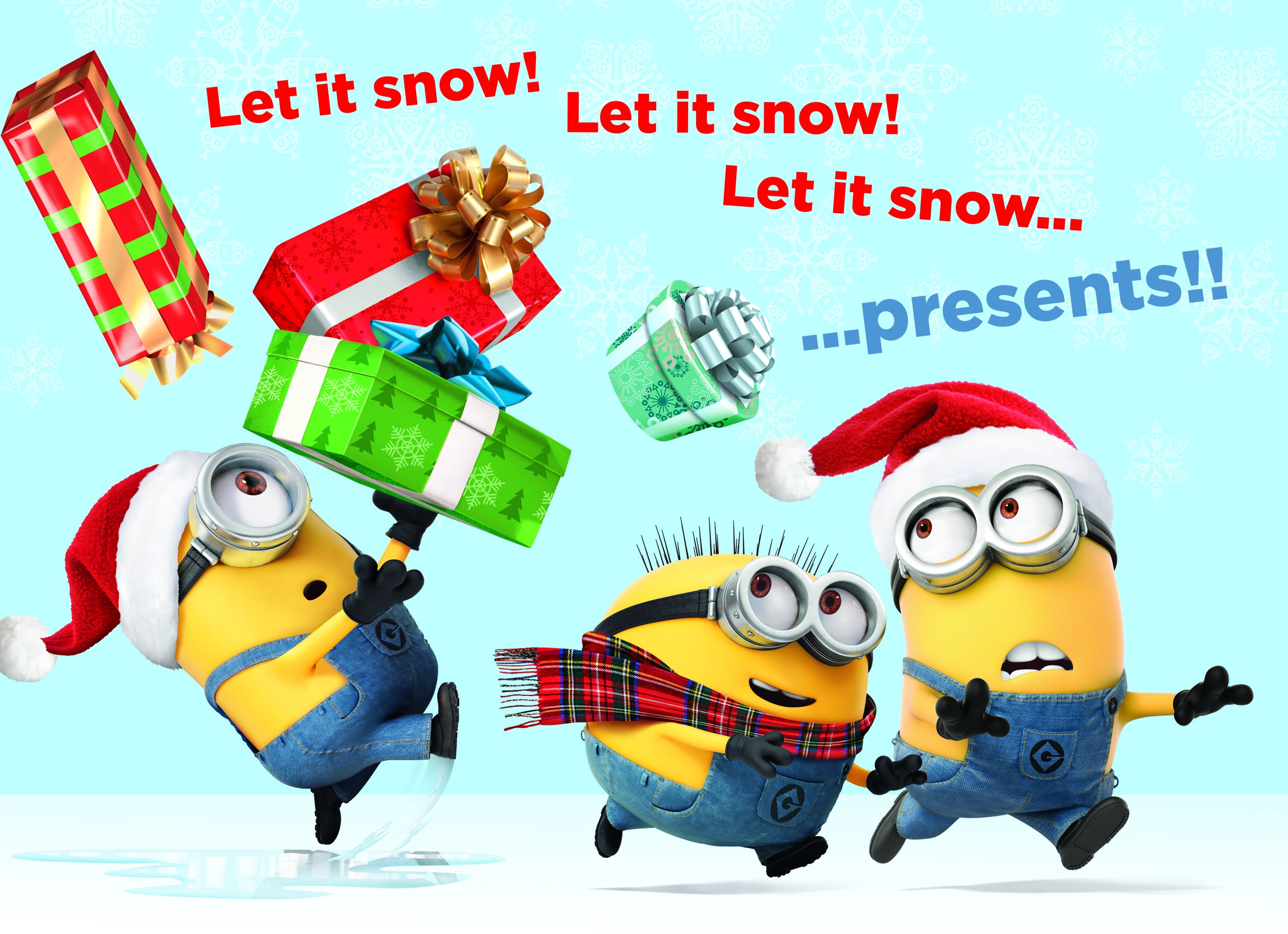 Kerst minions let it snow presents Hallmark