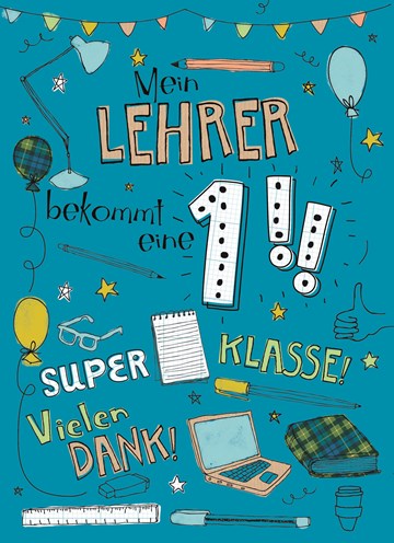 Echte Karte Danke Lehrerin Lehrer Hallmark