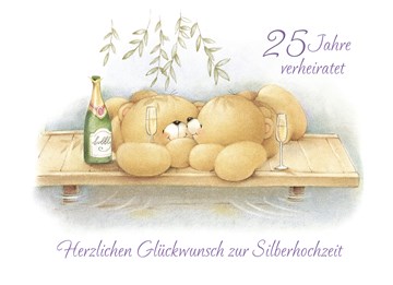 Echte Karte Hochzeitstag Silberhochzeit 25 Hallmark