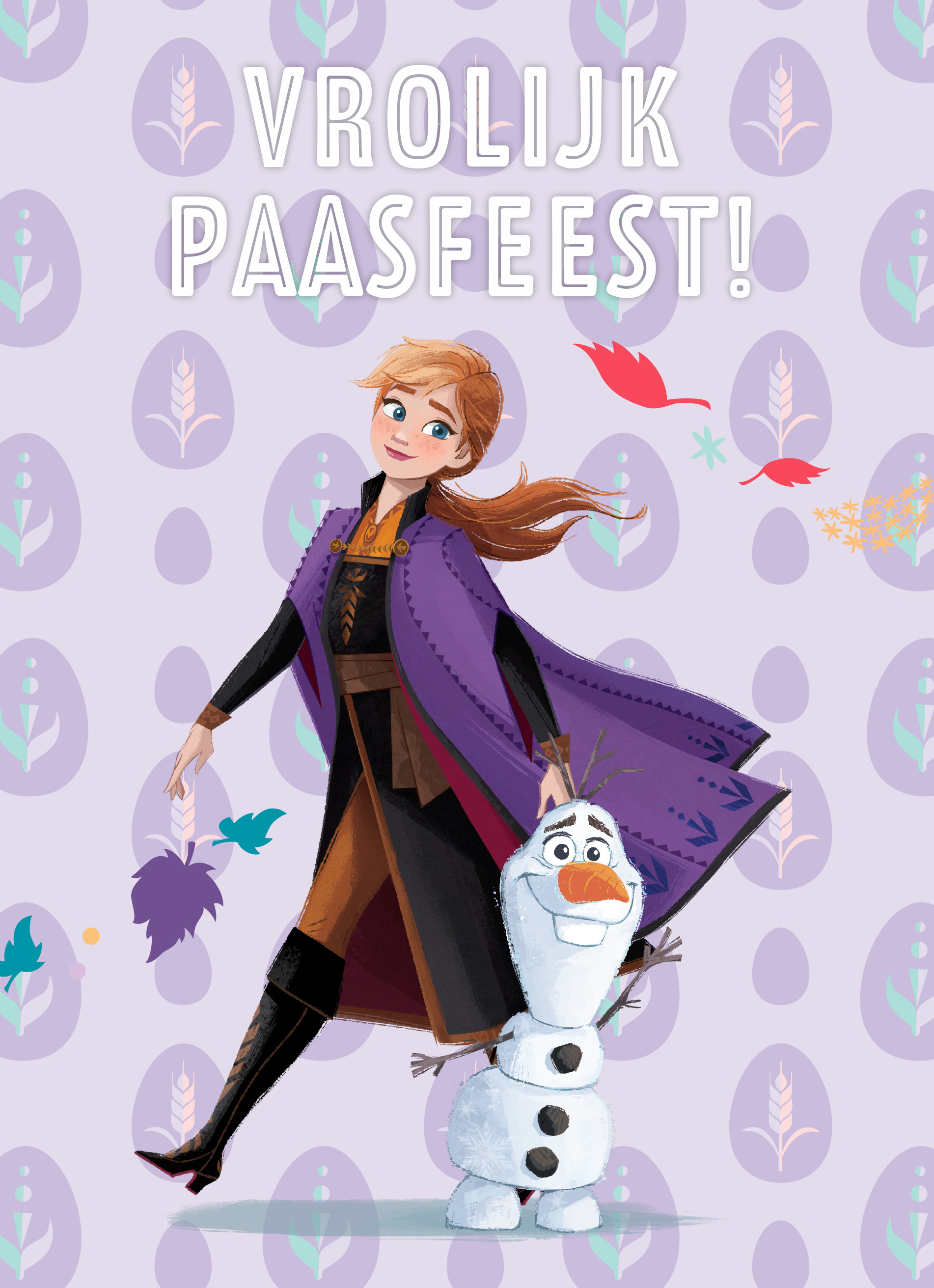 Pasen Kaart Disney Frozen Anna Olaf Vrolijk Paasfeest Hallmark