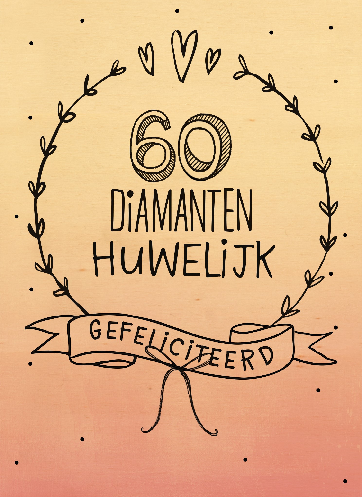 Wereldwijd backup Haalbaar Houten kaart 60 diamanten huwelijk | Hallmark