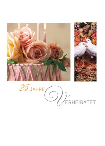 Echte Karte Hochzeitstag Silberhochzeit 25 Hallmark