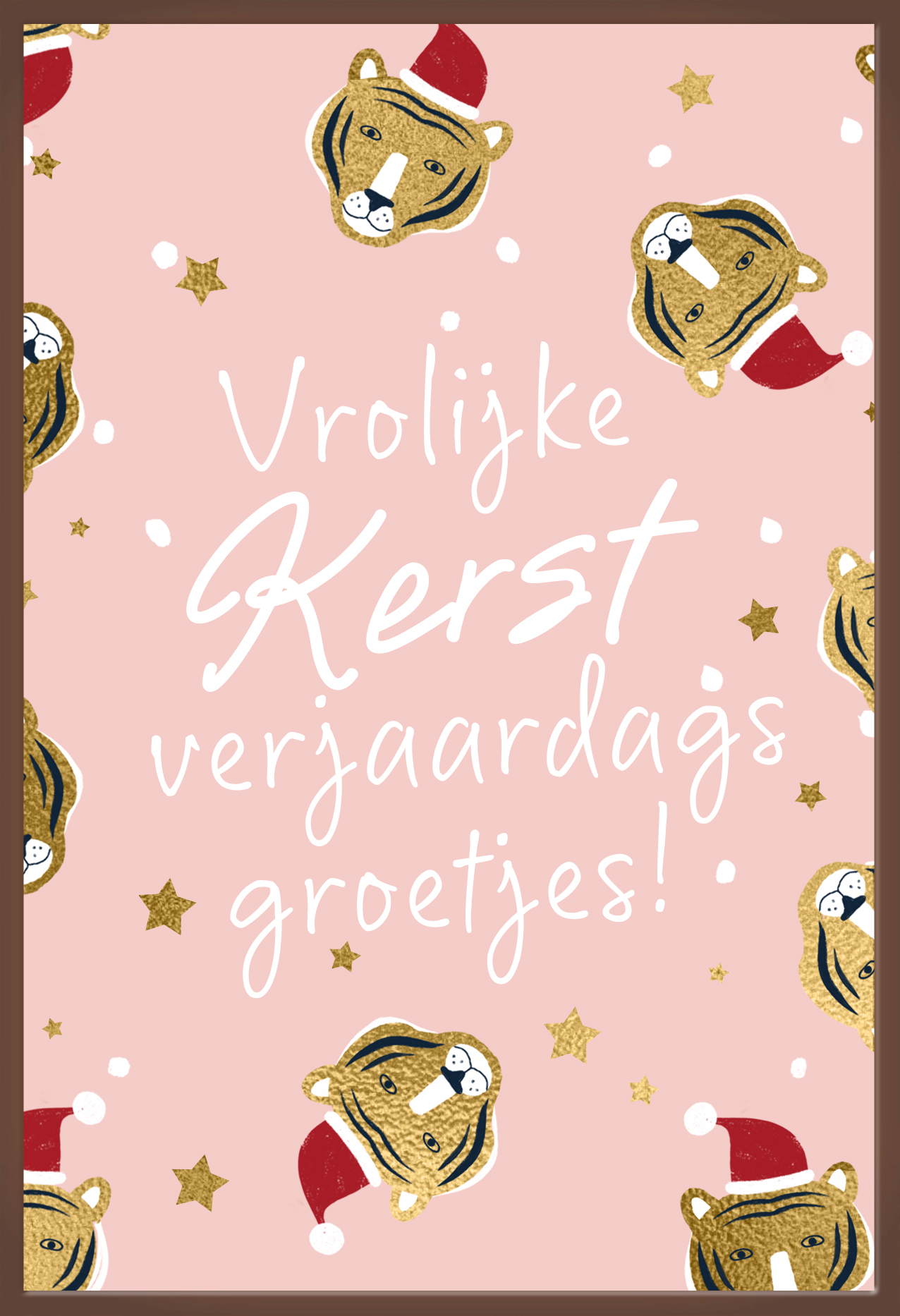 Kerstkaart vrolijke Kerst verjaardagsgroetjes Hallmark