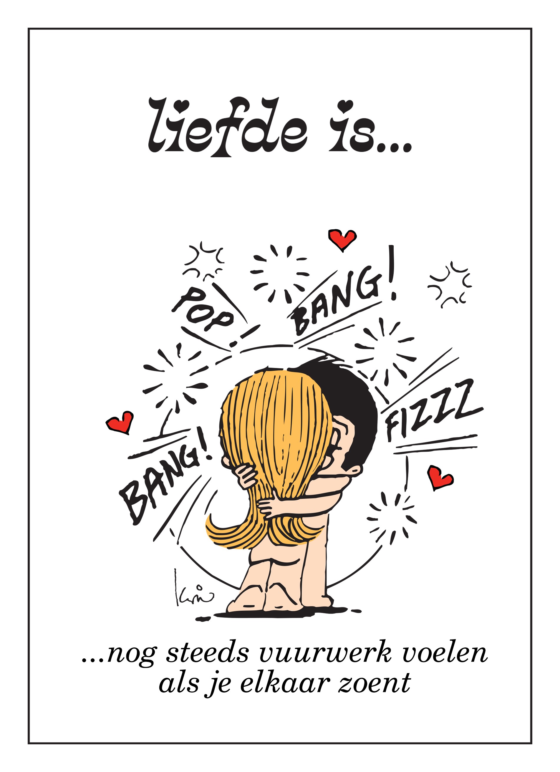 Liefde is kaart nog steeds vuurwerk voelen als je elkaar zoent Hallmark
