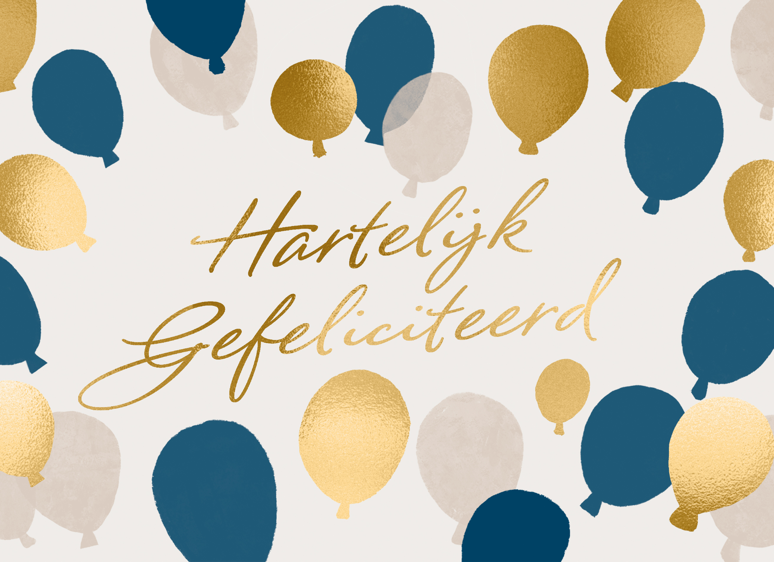 Gefeliciteerd kaart gouden ballonnen | Hallmark