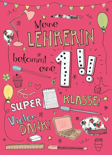 Echte Karte Danke Lehrerin Lehrer Hallmark