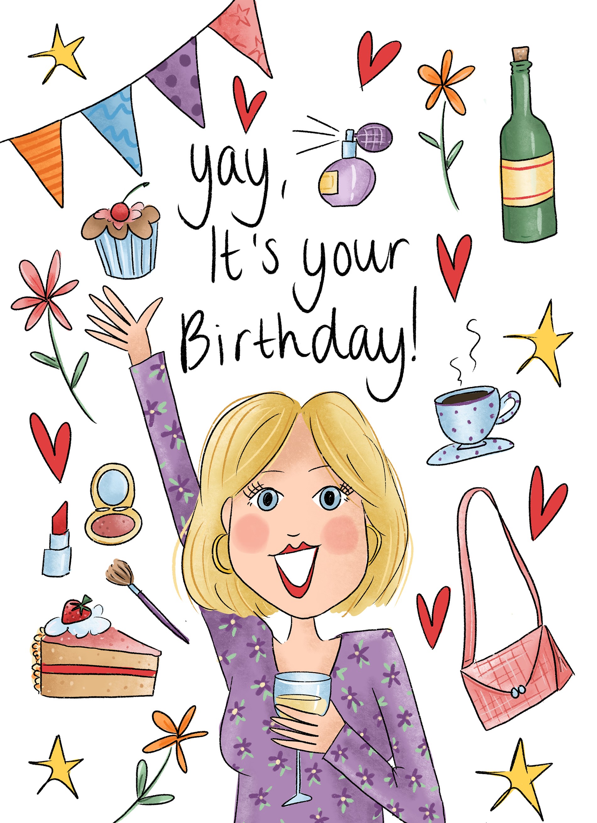 Verjaardagskaart Vrouw Yay It Is Your Birthday Matia Studio | Hallmark